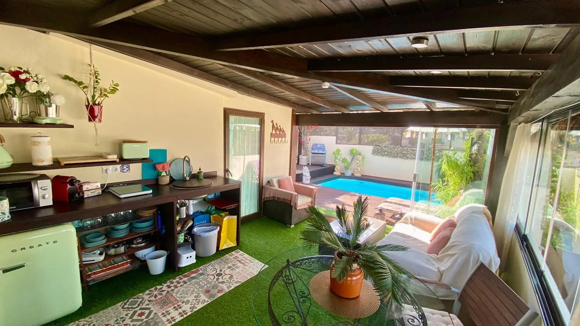 Bungalow Aloha, Piscina Privada, Playa Y Barbacoa Apartment